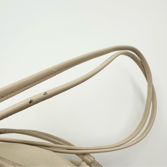 Vintage Coach Double Strap Swinger Bone Cream Leather Crossbody Bag - Picture 14 of 16